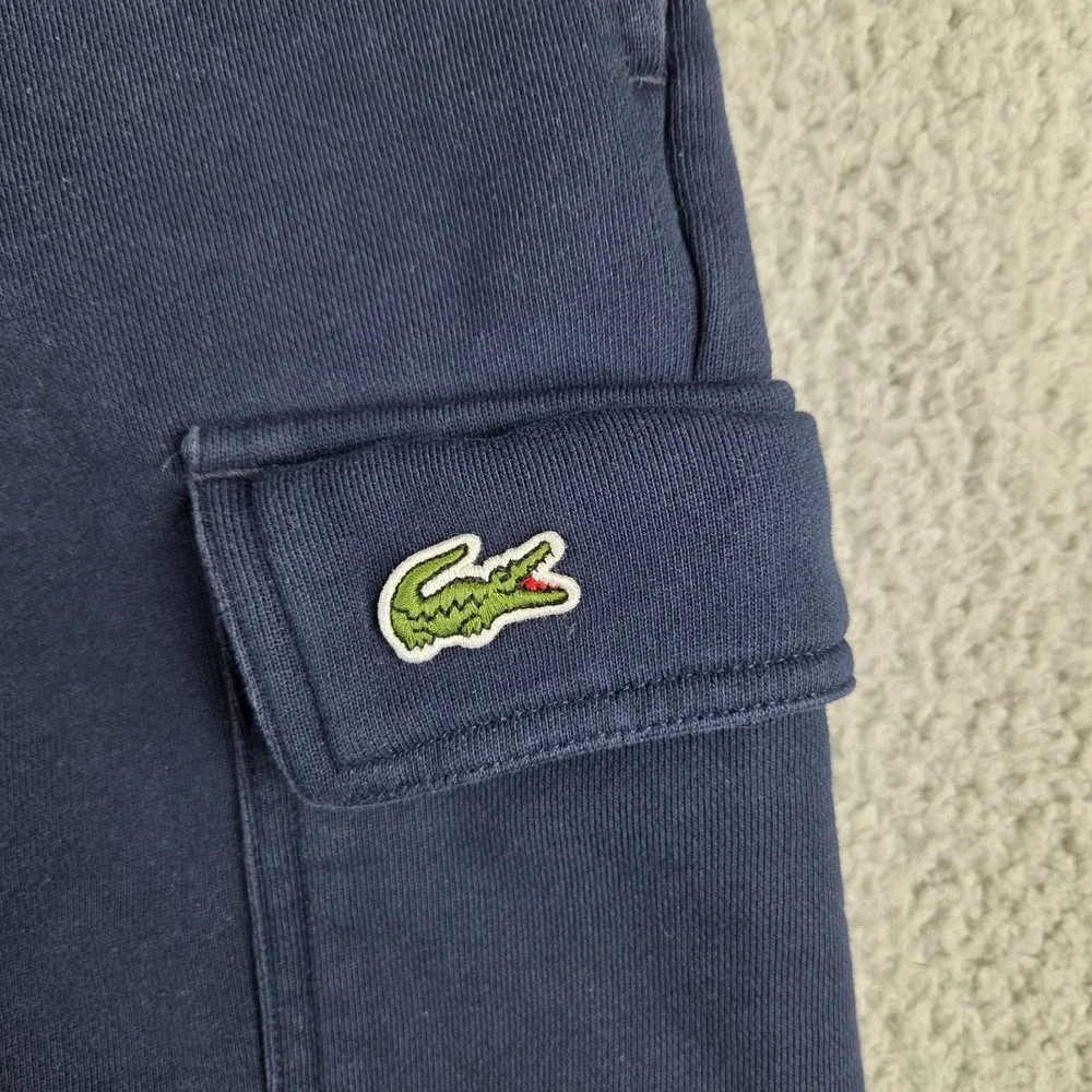 Lacoste‎ Cotton Fleece Cargo Shorts Mens 4XL Blue Sweat